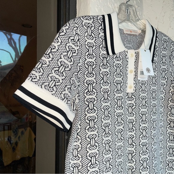 NWT TORY BURCH Gemini Link Sweater Dress New Ivory/Black Small (4-6) NEVER WORN - Picture 9 of 16